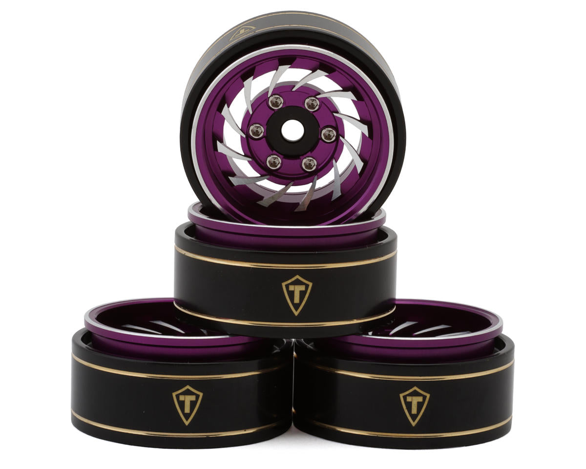 Type L 1.0" Aluminum Cyclone Beadlock Wheels (Purple) (4) (27.5g ea)