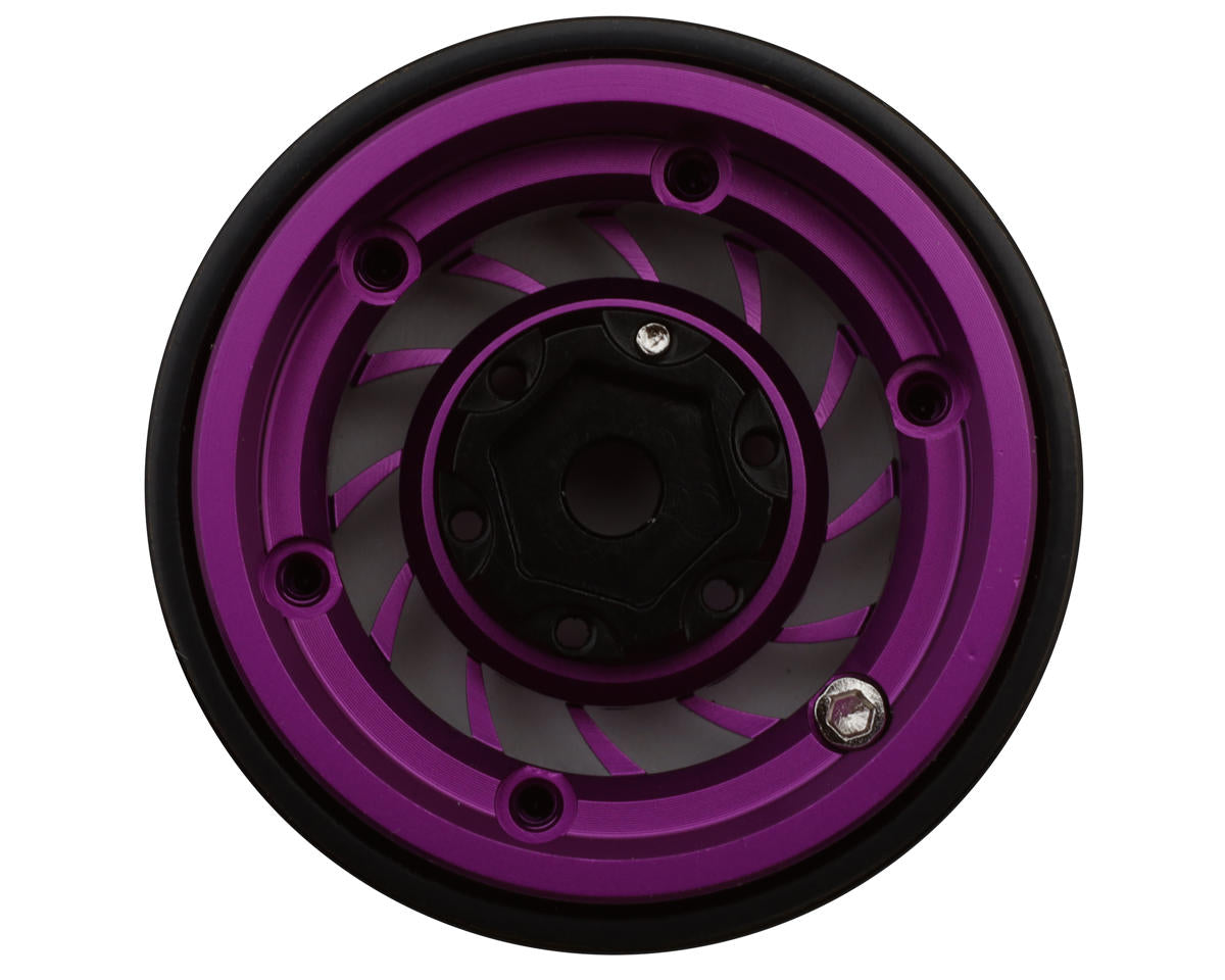 Type L 1.0" Aluminum Cyclone Beadlock Wheels (Purple) (4) (27.5g ea)