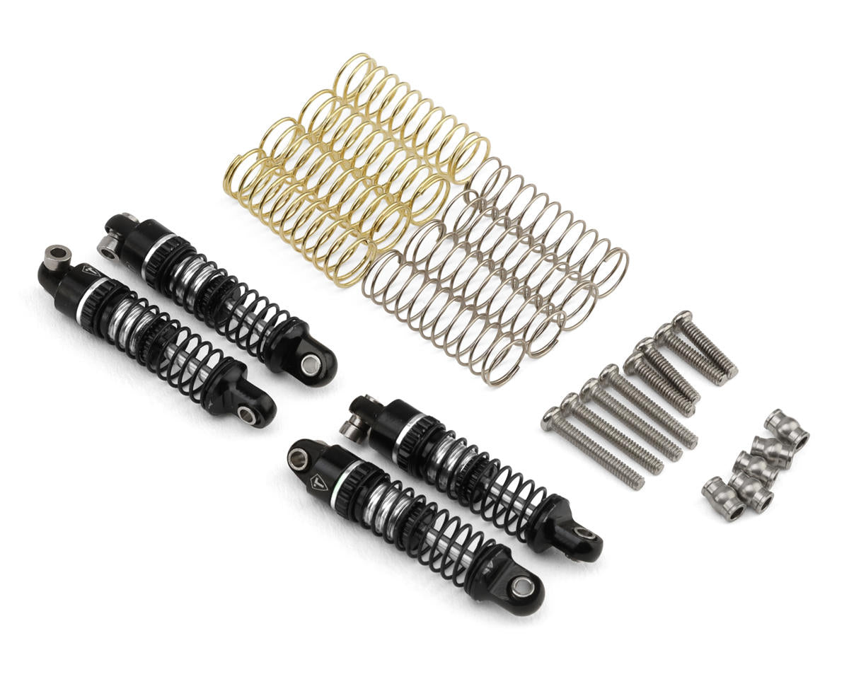 Axial SCX30 23mm Aluminum Threaded Oil-fillable Shocks (Silver) (4)