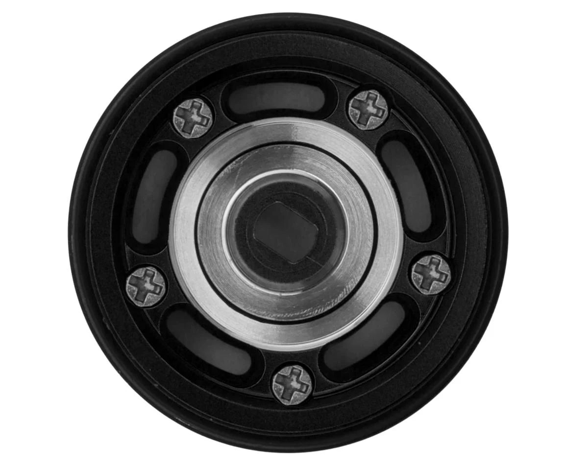 0.7" 5-Slot Aluminum Micro Rock Crawler Beadlock Wheels (Black) (4) (8g ea)