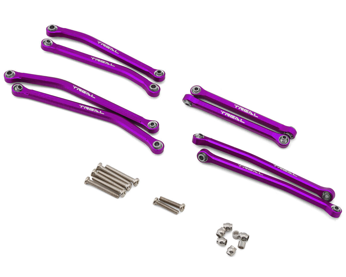 Axial SCX30 Aluminum High Clearance Suspension Links Set (Purple)