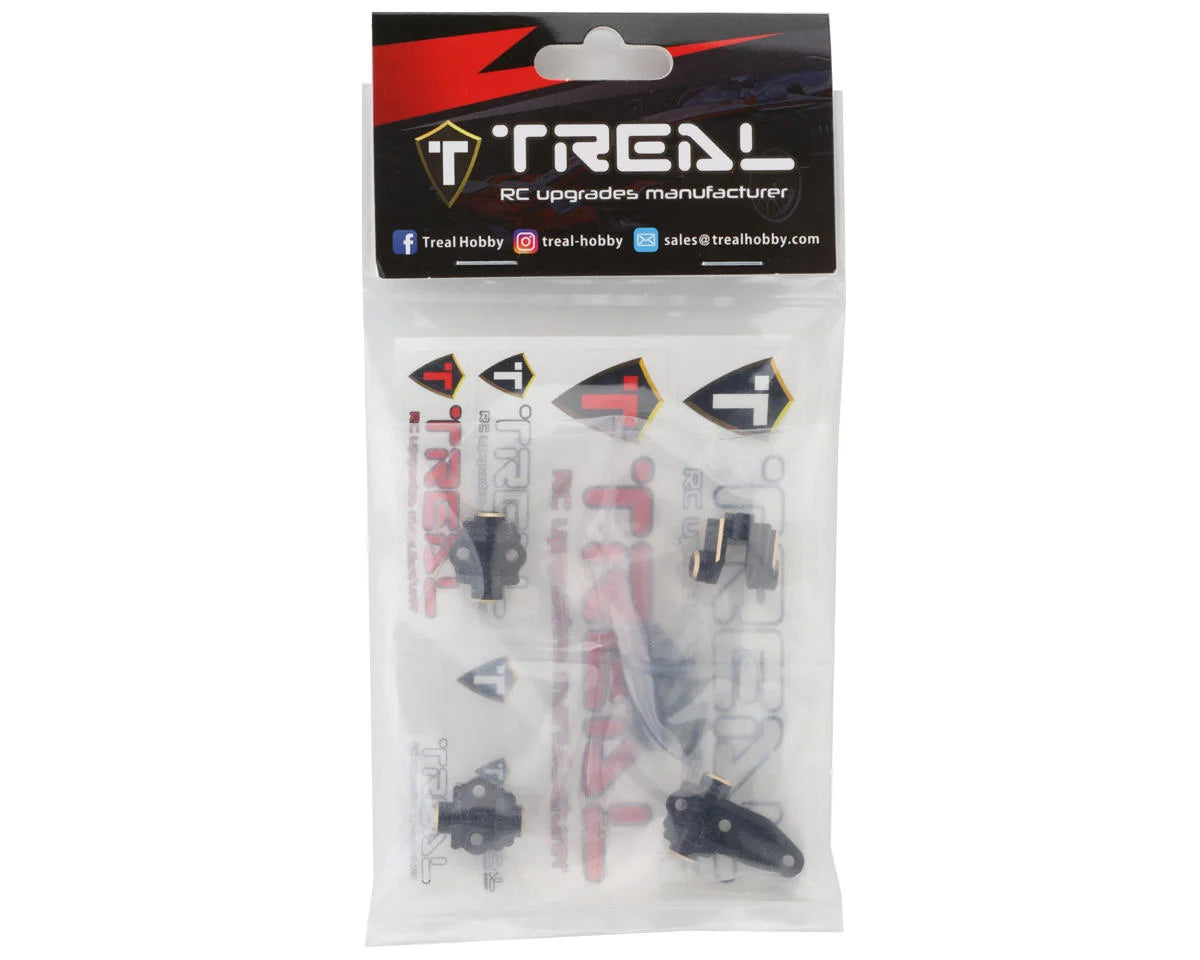 Brass Lower Shock Mounts for Traxxas TRX-4 (Black) (4) (45g)