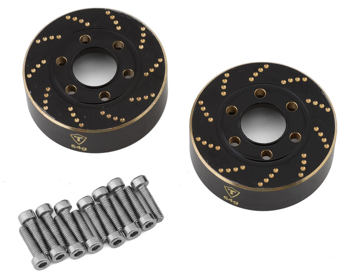 1.9" Brass Wheel Brake Disc Weights (Black) (64g) (2)