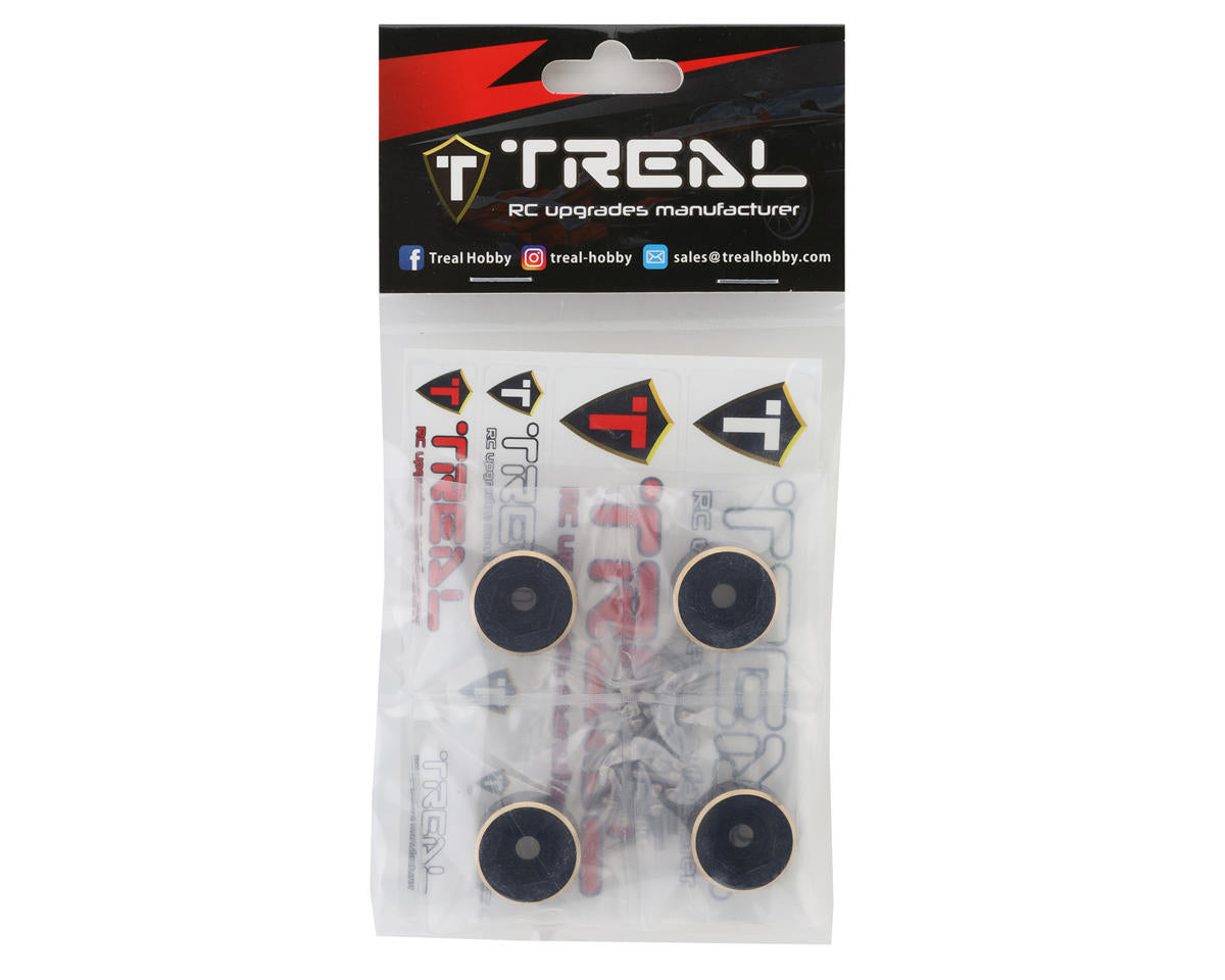 1.9" Brass Bead-Lock Wide Wheel Hub Weights (18mm) (x4) (40.5g each)