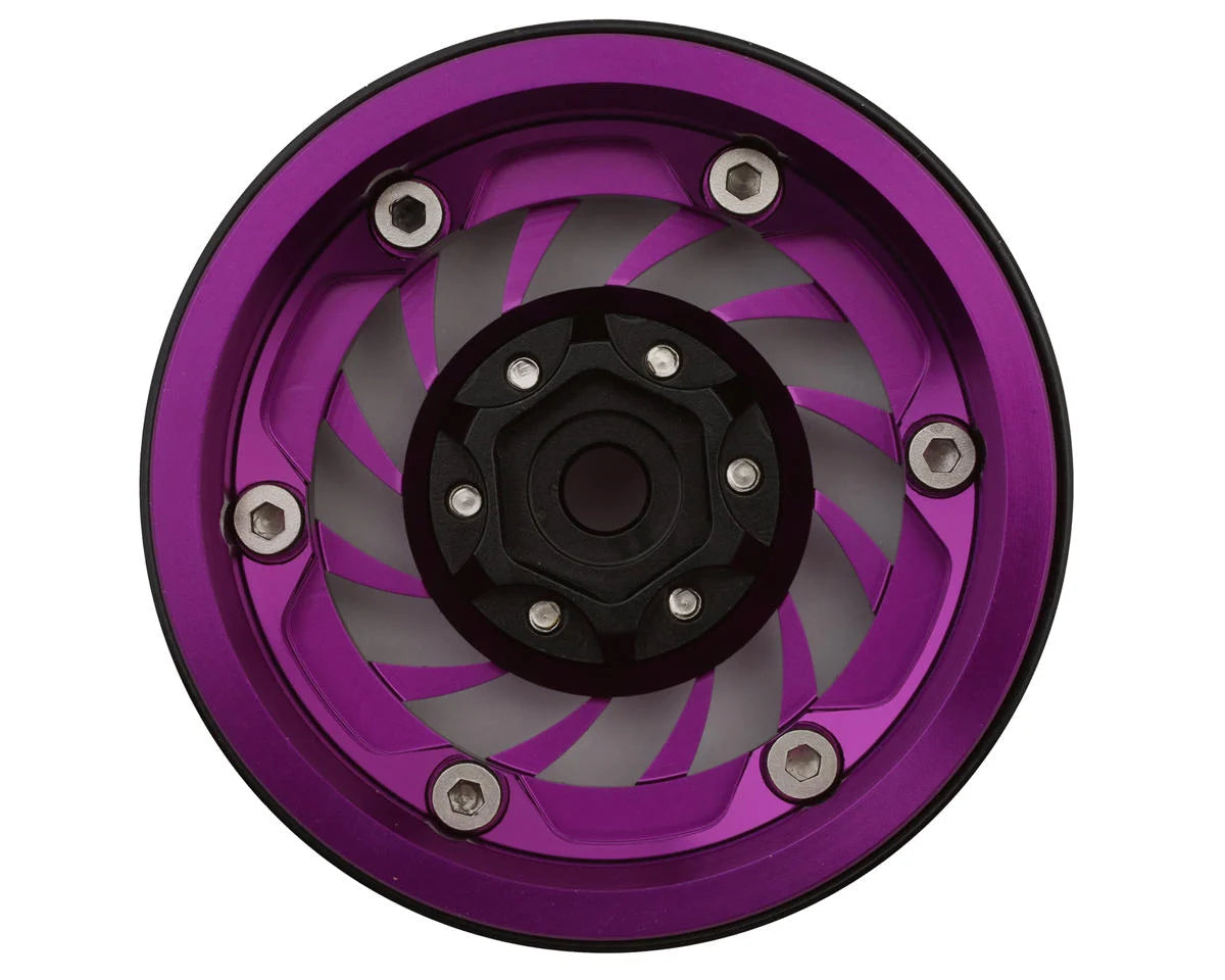 Cyclone 1.9" Aluminum Beadlock Wheels (Purple) (4) (122.5g)