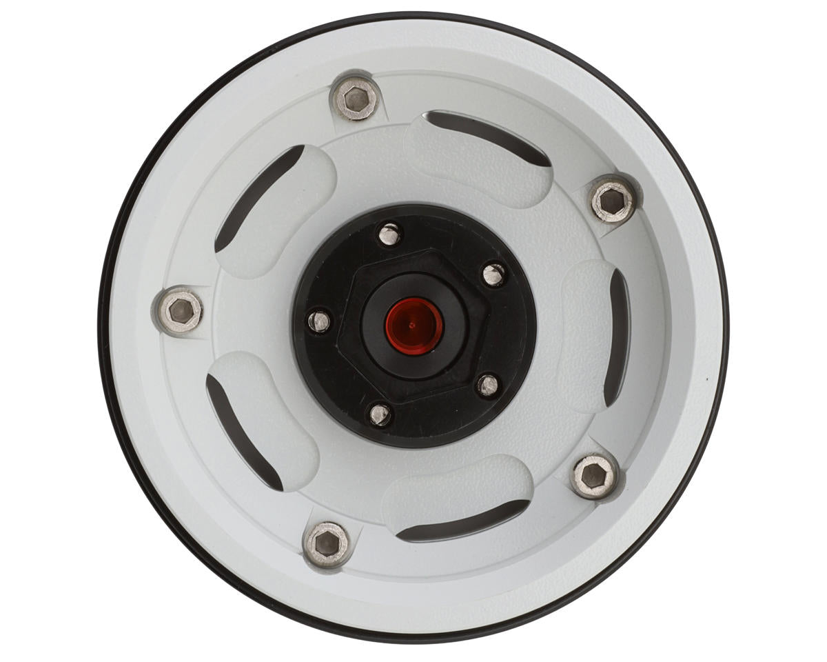 1.9" Aluminum Classic Vintage Wagon Crawler Beadlock Wheels (132.5g) (White) (4)