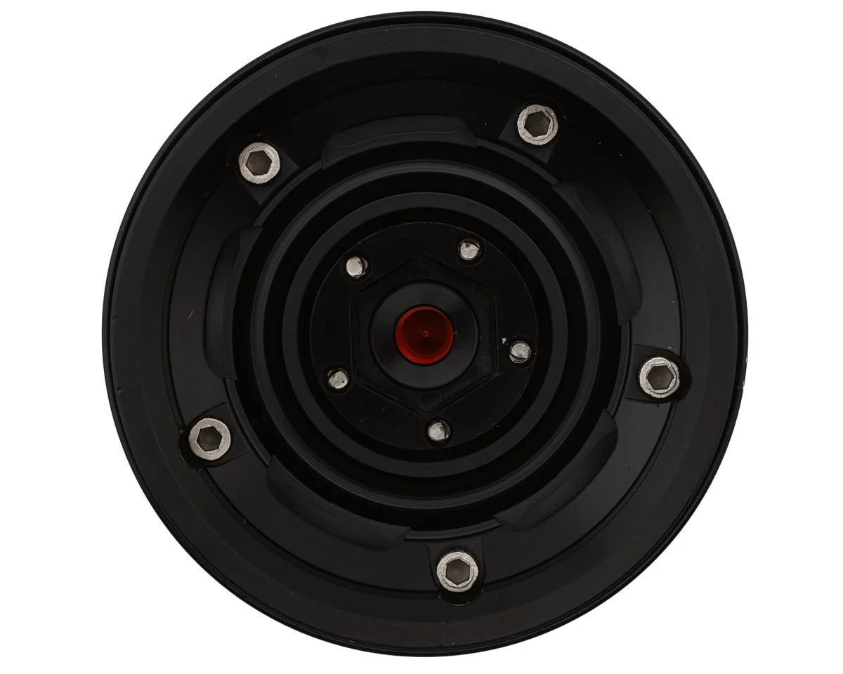 1.9" Aluminum Retro-Style Vintage Wagon Crawler Beadlock Wheels (134g) (Black) (4)