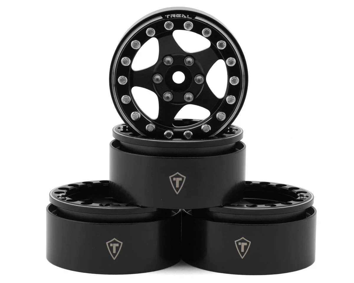 Type E 1.9" Classic 5-Spoke Beadlock Wheels (Black/Black) (4)