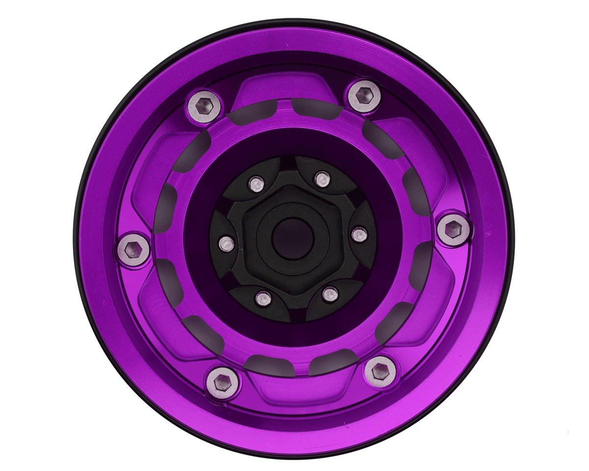 1.9" Type-M Aluminum Crawler Beadlock Wheels (Purple) (4) (122.9g ea)