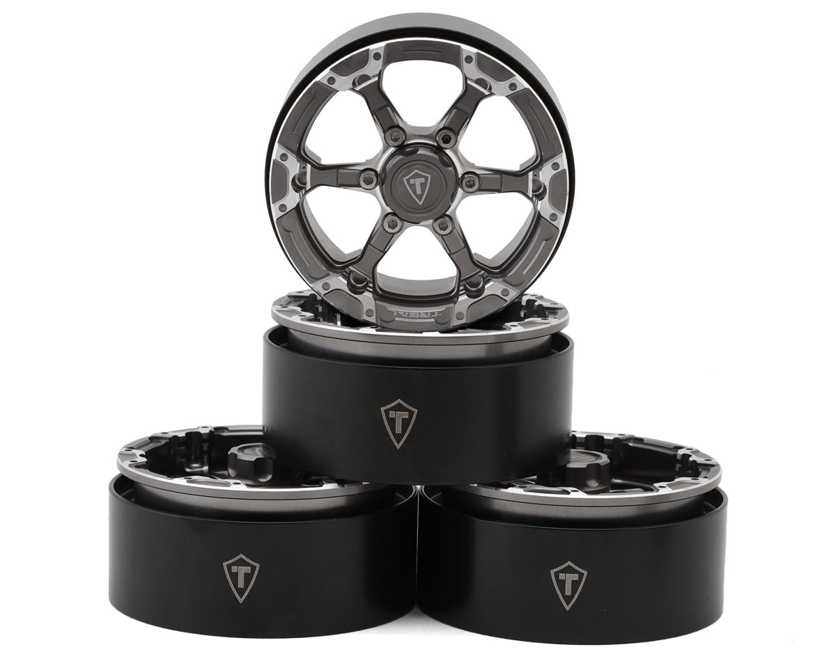 Type 4P 1.9" 6-Spoke Beadlock Wheels (Titanium) (4)