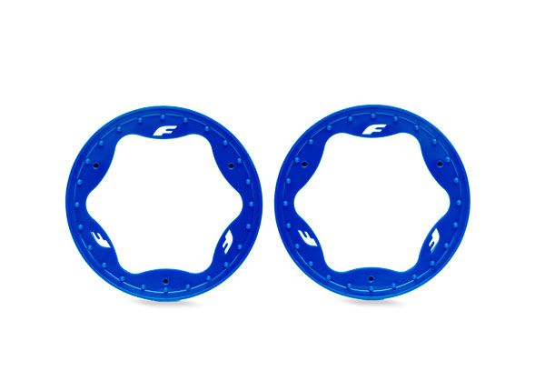 Beadlock rings, front, blue (3.5") (x2)