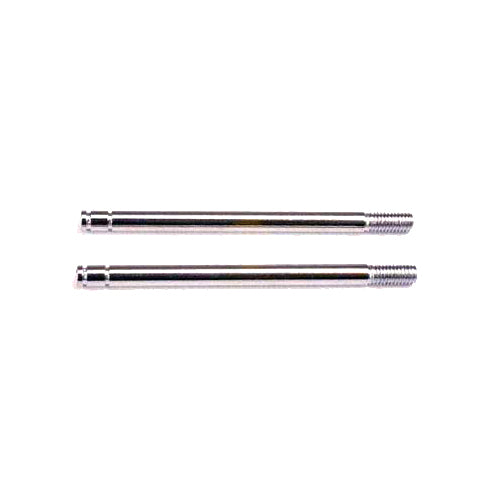 Shock shafts, steel, chrome finish (long) (2)