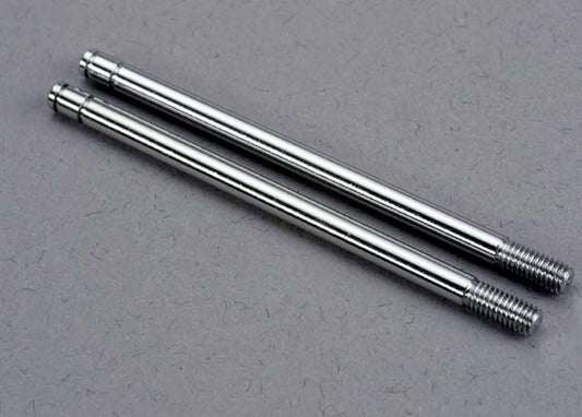 Shock shafts, steel, chrome finish (xx-long) (2)