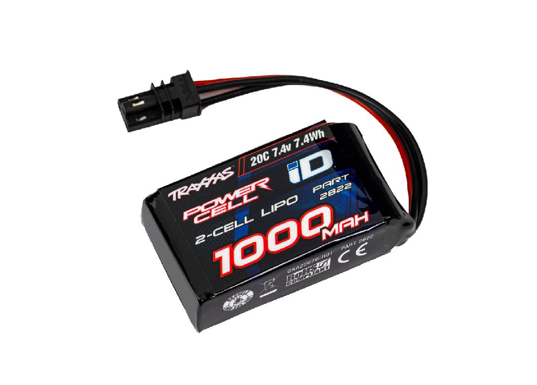 1000mAh 2S 7.4V 20C LiPo Battery (fits TRX-4M)