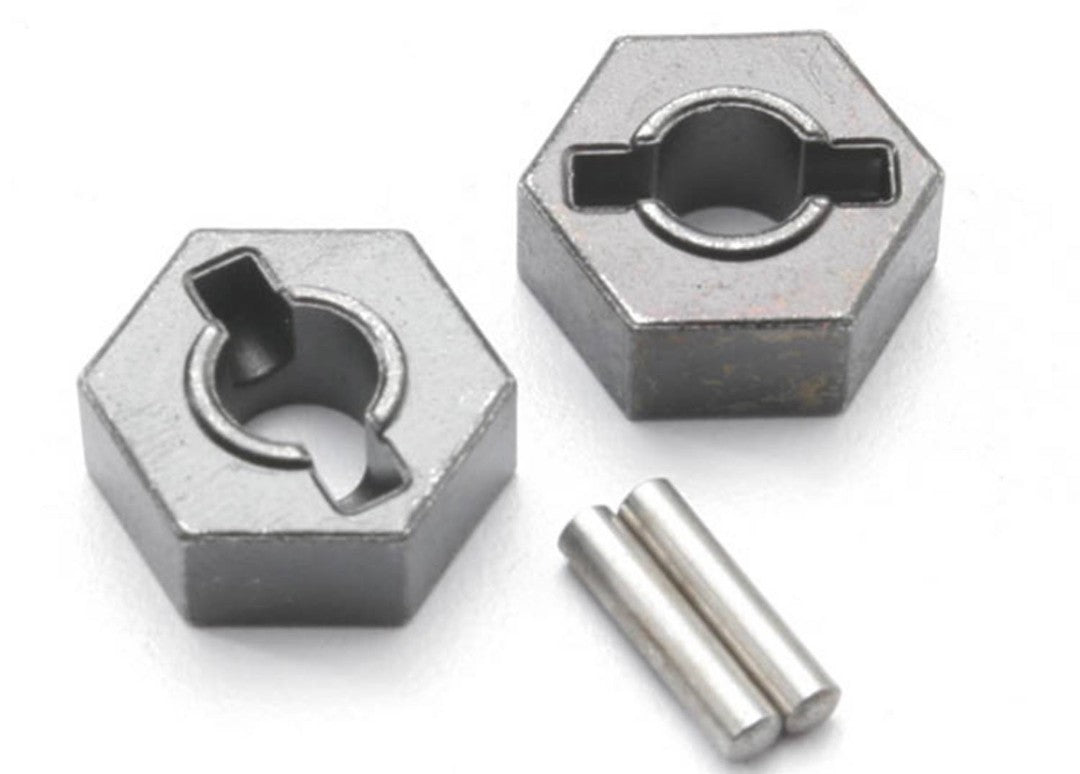 14mm Hex Wheel Hubs w/ 2.5x12mm Axle Pins (x2)