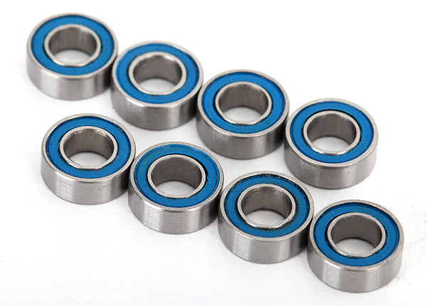 Ball bearings, blue rubber sealed (4x8x3mm) (x8)