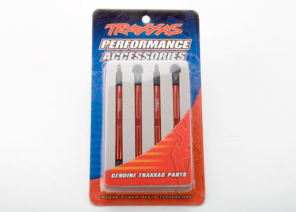 Toe links, aluminum (red-anodized) (x4)