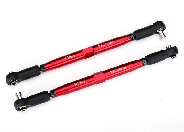 Toe links, X-Maxx (TUBES red-anodized) (157mm) (2)