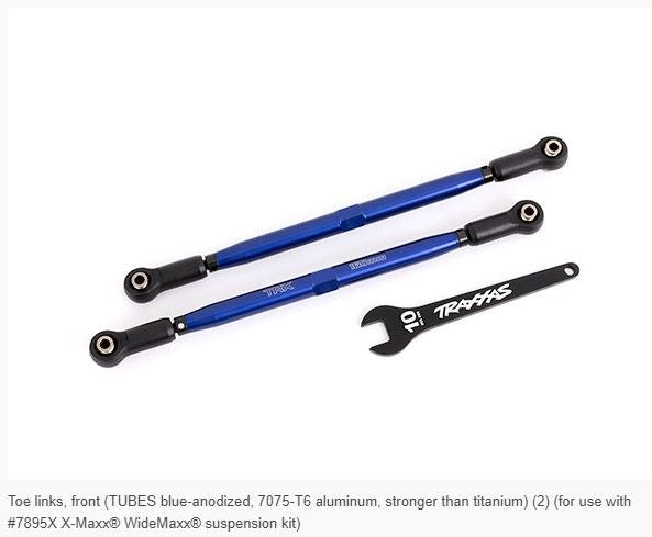 Toe links, front (TUBES Blue-anodized aluminum) (x2)