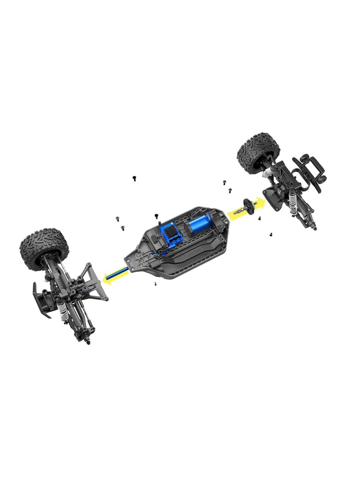 TRAXXAS Rustler VXL Brushless 1/10 RTR 4x4 Stadium Truck - SOLAR FLARE