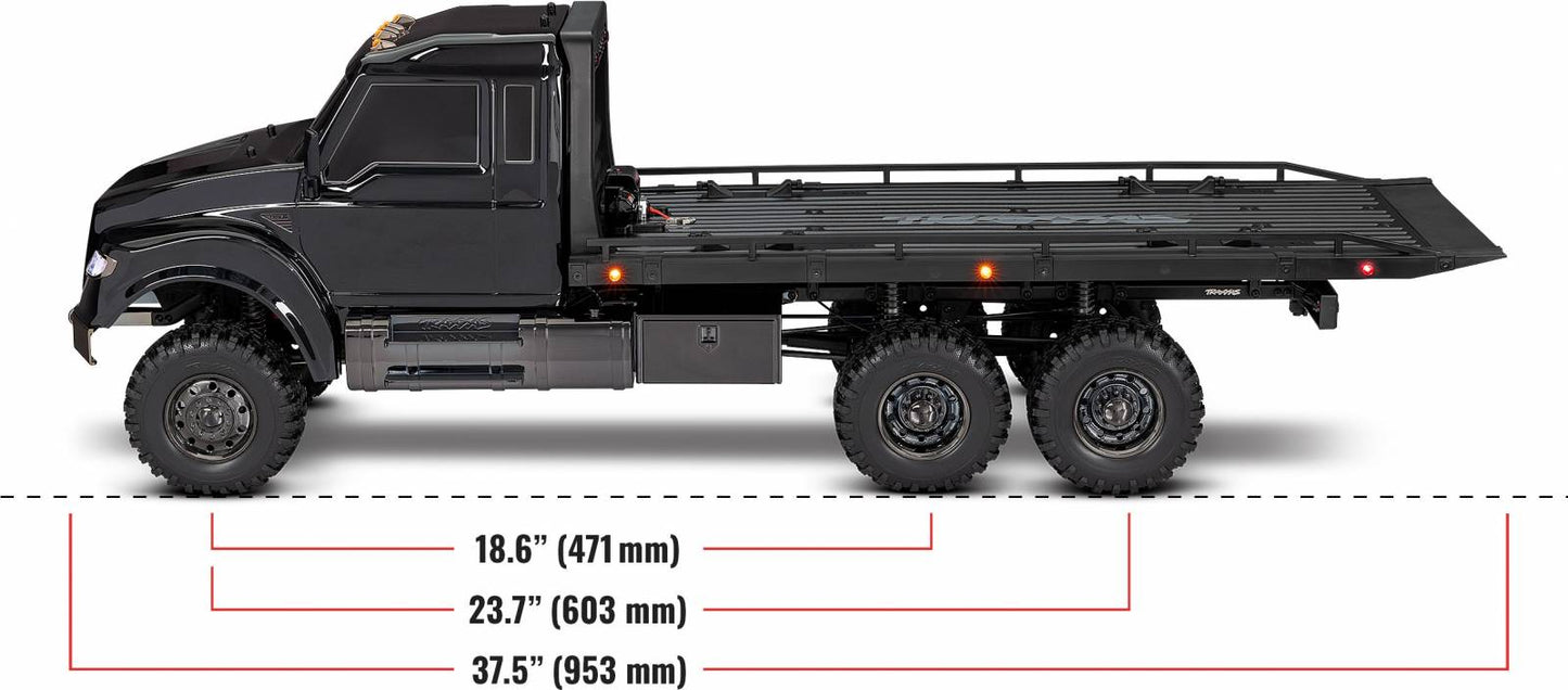 TRX-6 Ultimate RC Hauler: 1/10 Scale 6X6 w/ LEDs - Black
