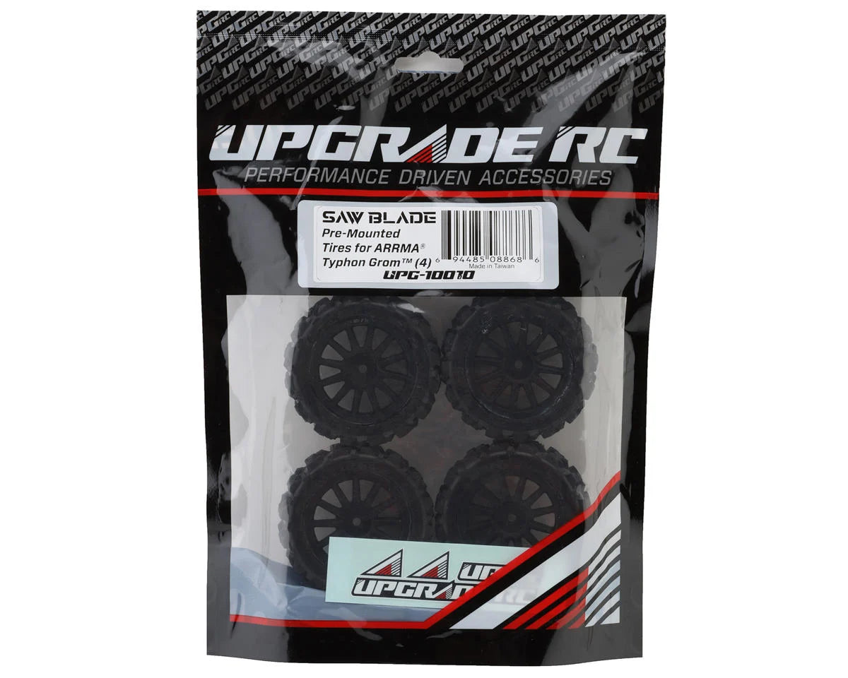 Saw Blade Pre-Mounted Tires for Typhon Grom (x4)