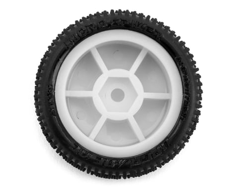 Micro Spiker Pre-Mounted Front and Rear Carpet Tires for Losi® Micro-B (White)