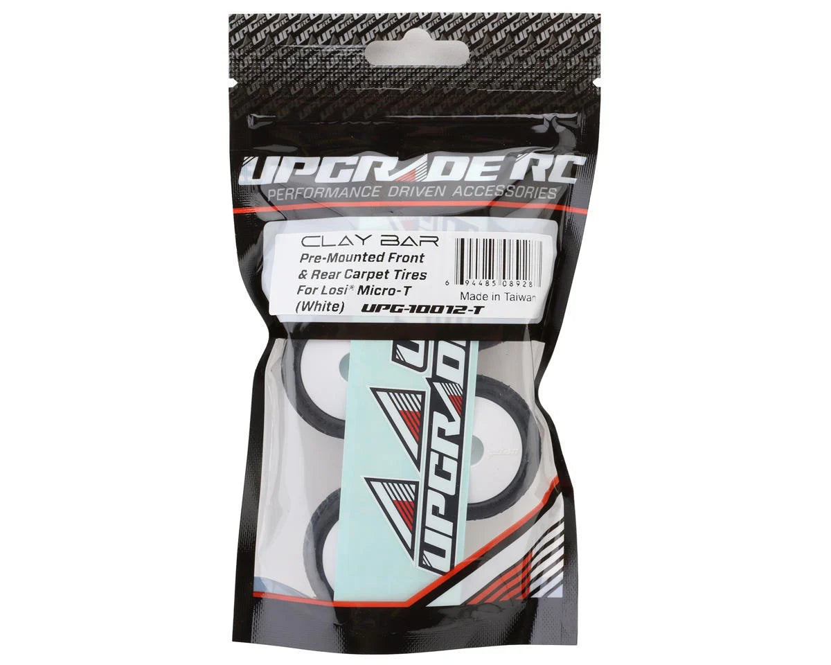 Clay Bar Pre-Mounted Clay Tires for Losi® Micro-T (White) (4)