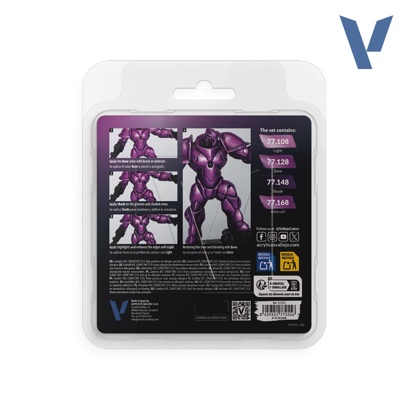 Amethyst Purple True Metallic Metal Paint Set