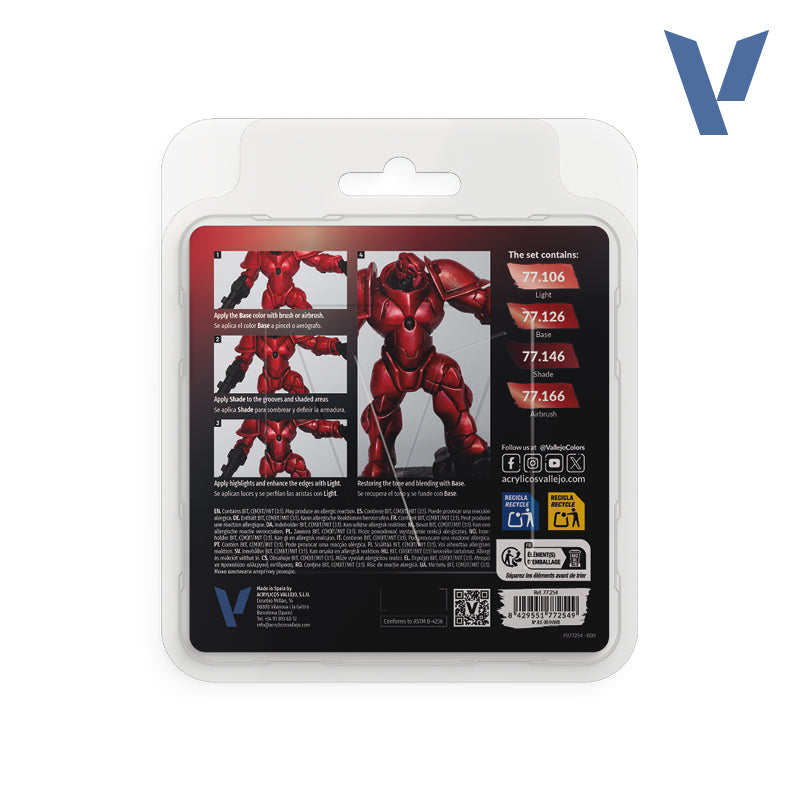 Ruby Red True Metallic Metal Paint Set