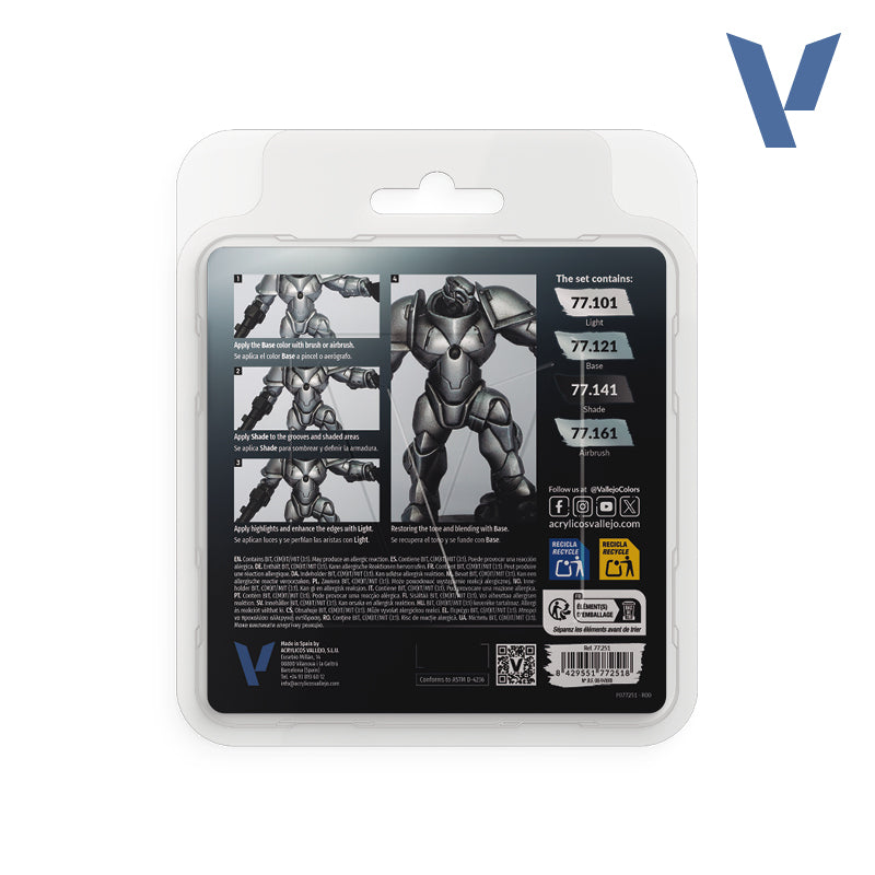 Sterling Silver True Metallic Metal Paint Set