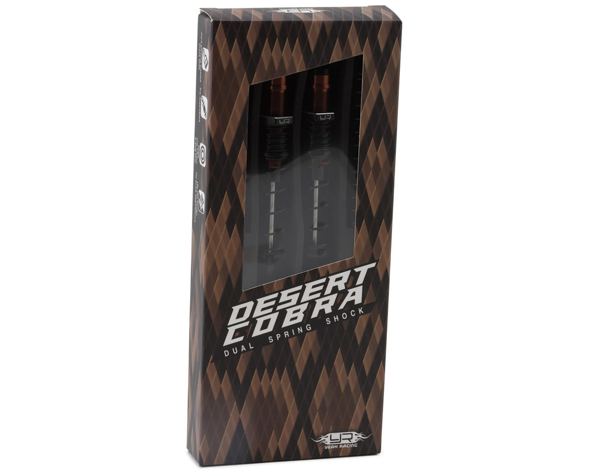 Aluminum Desert Cobra Dual Spring Shocks (Black) (2) (100mm)