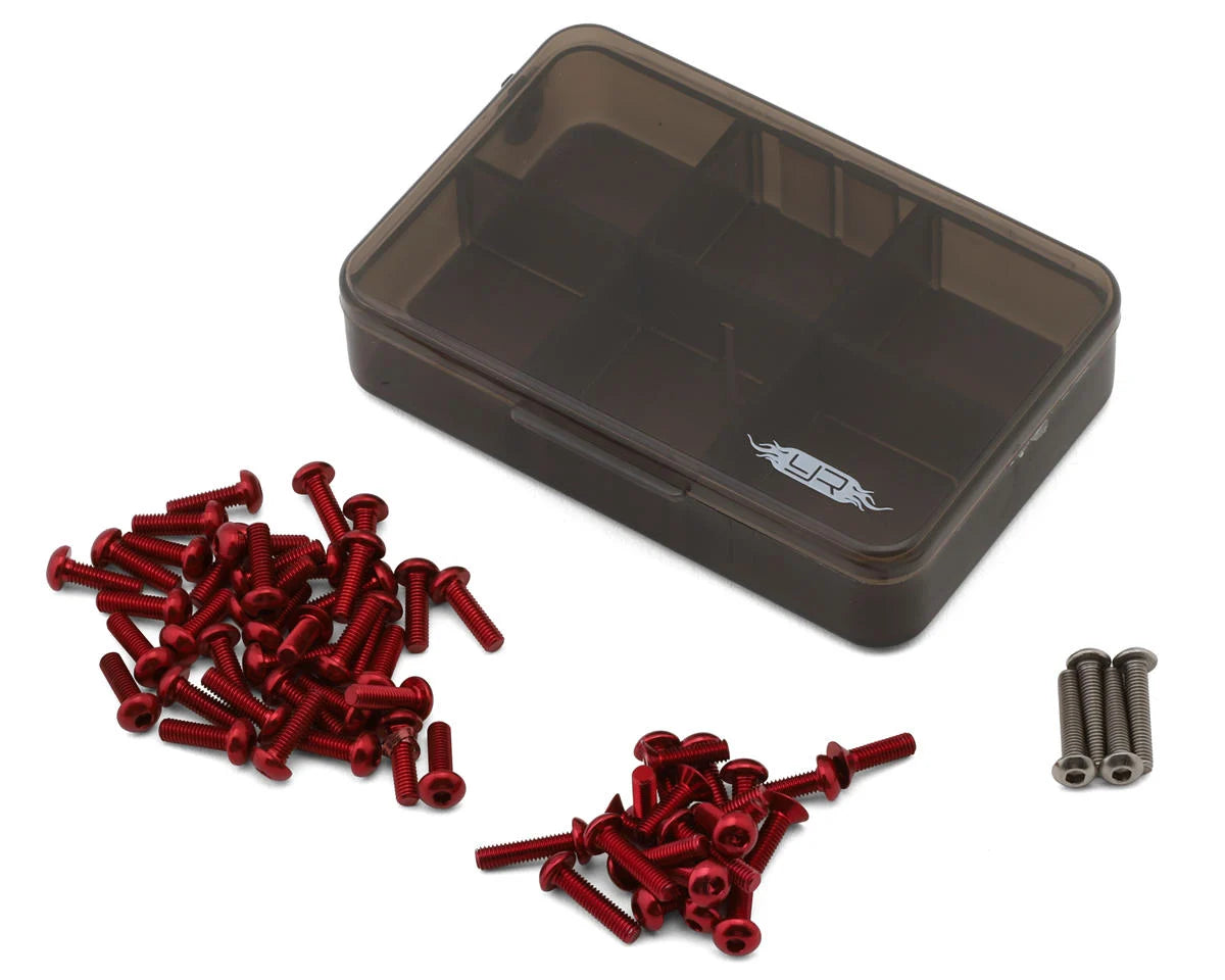 Tamiya TT-02 Assorted 7075 Aluminum & Titanium Screw Set (Red) w/Container