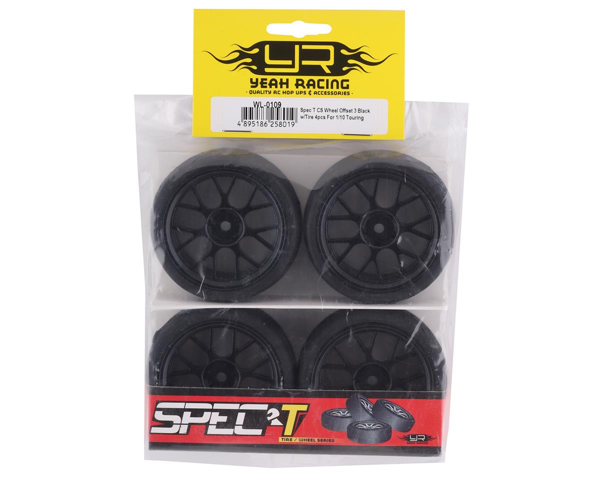 Spec T Pre-Mounted On-Road Touring Tires w/CS Wheels (Black) (x4)