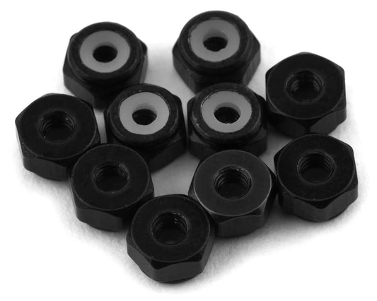 2mm Aluminum Lock Nut (Black) (10)