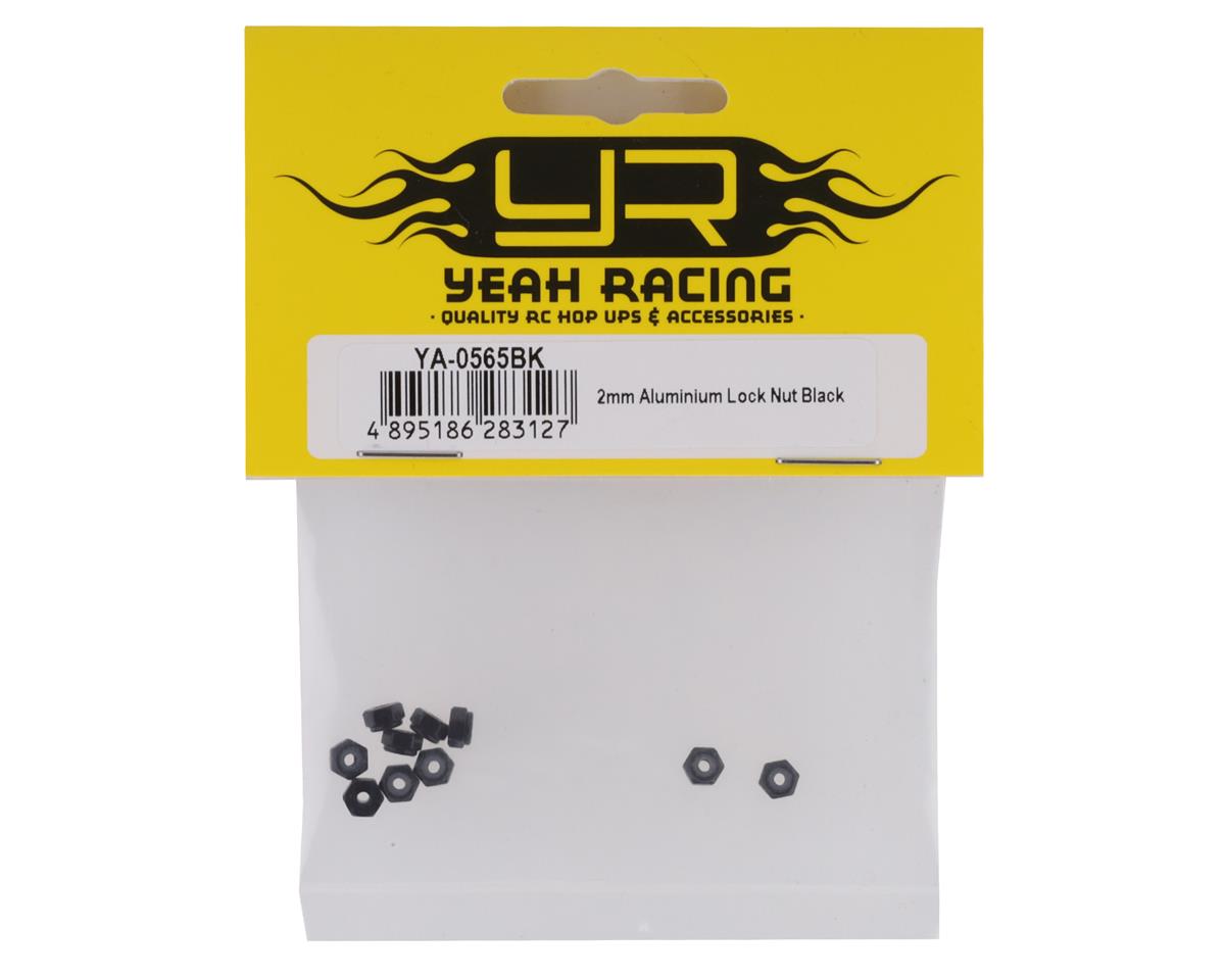 2mm Aluminum Lock Nut (Black) (10)