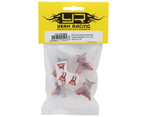 1/18 & 1/24 Micro Crawler Adjustable Height 3 Ton Jack (Red) (4)