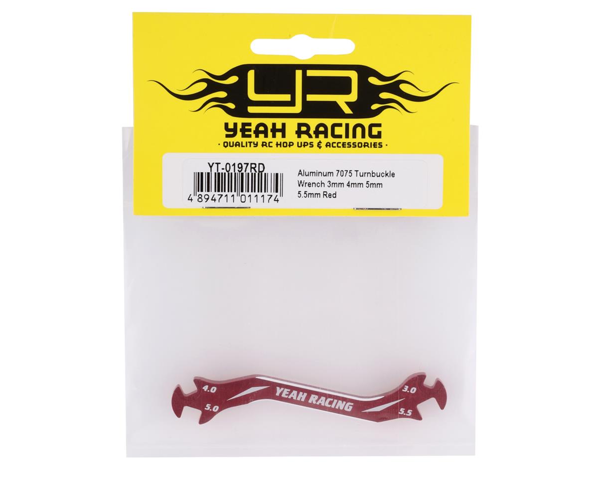 Yeah Racing Aluminum Turnbuckle Wrench (Red) (3, 4, 5, 5.5mm)