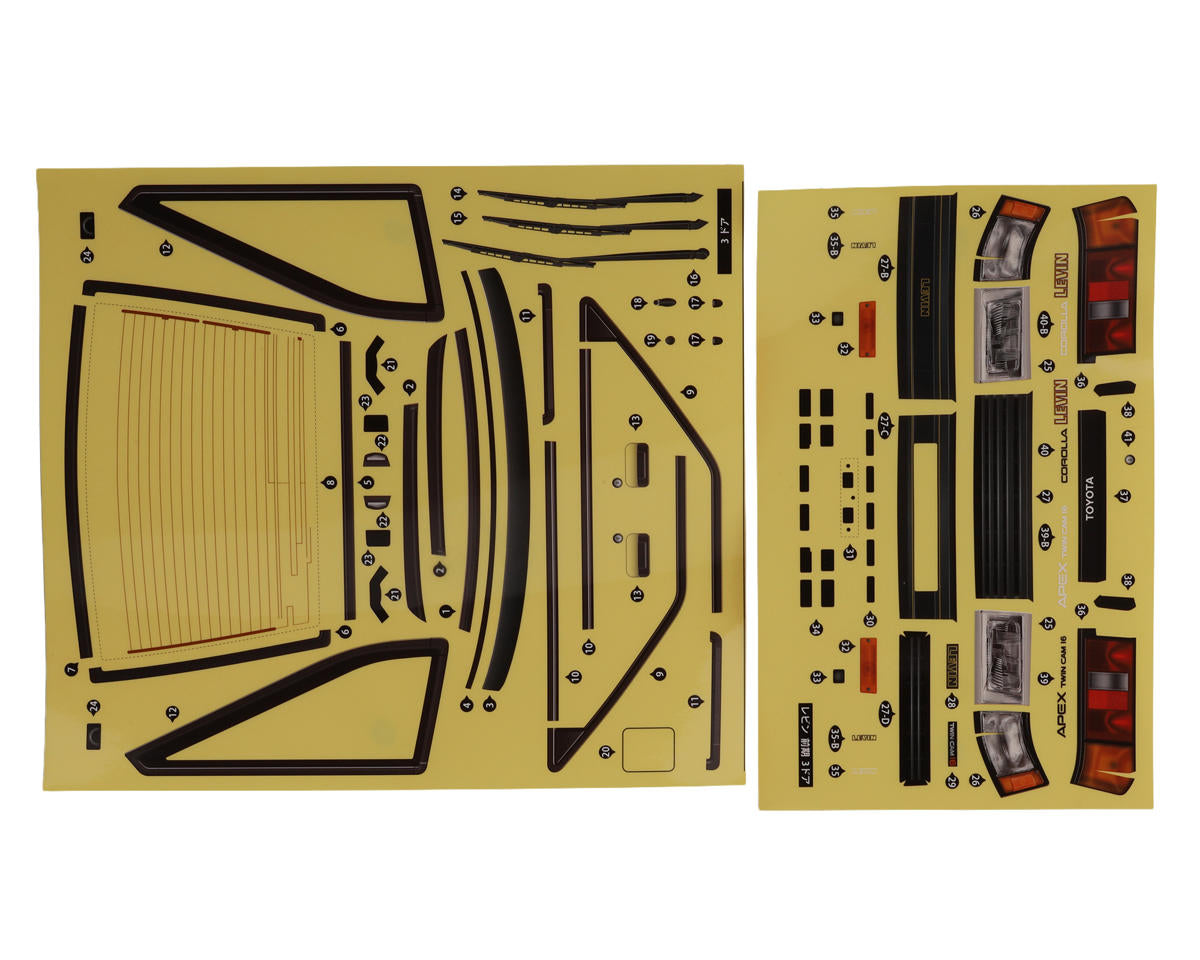 1/10 Toyota Corolla Levin AE86 3-Door Drift Body (Clear)