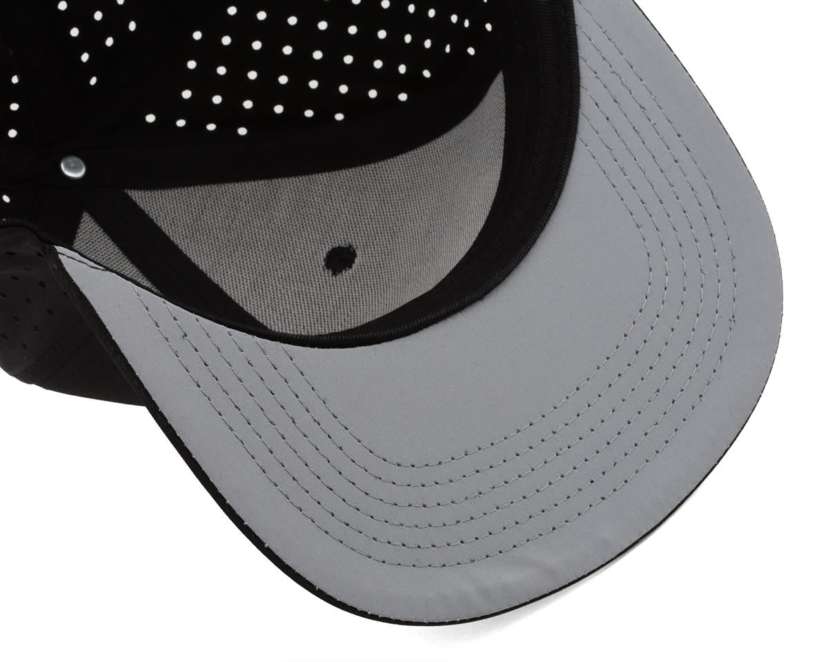 Yokomo Factory Team Snapback Flatbill Hat (Black/Grey) (One Size Fits Most)