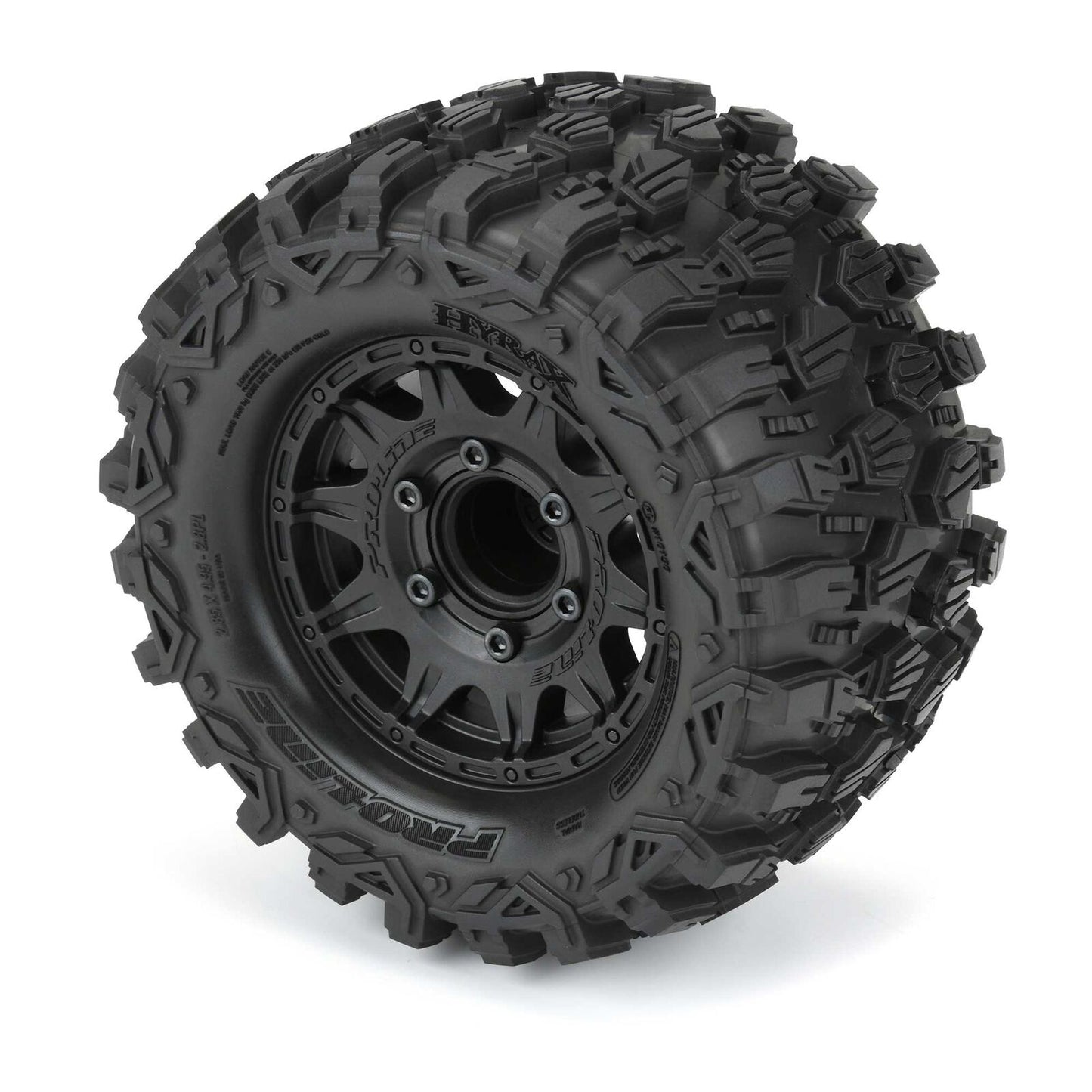 Pro-Line 10190-10 1/10 Hyrax Front/Rear 2.8" MT Tires Mounted 12mm Blk Raid (2)
