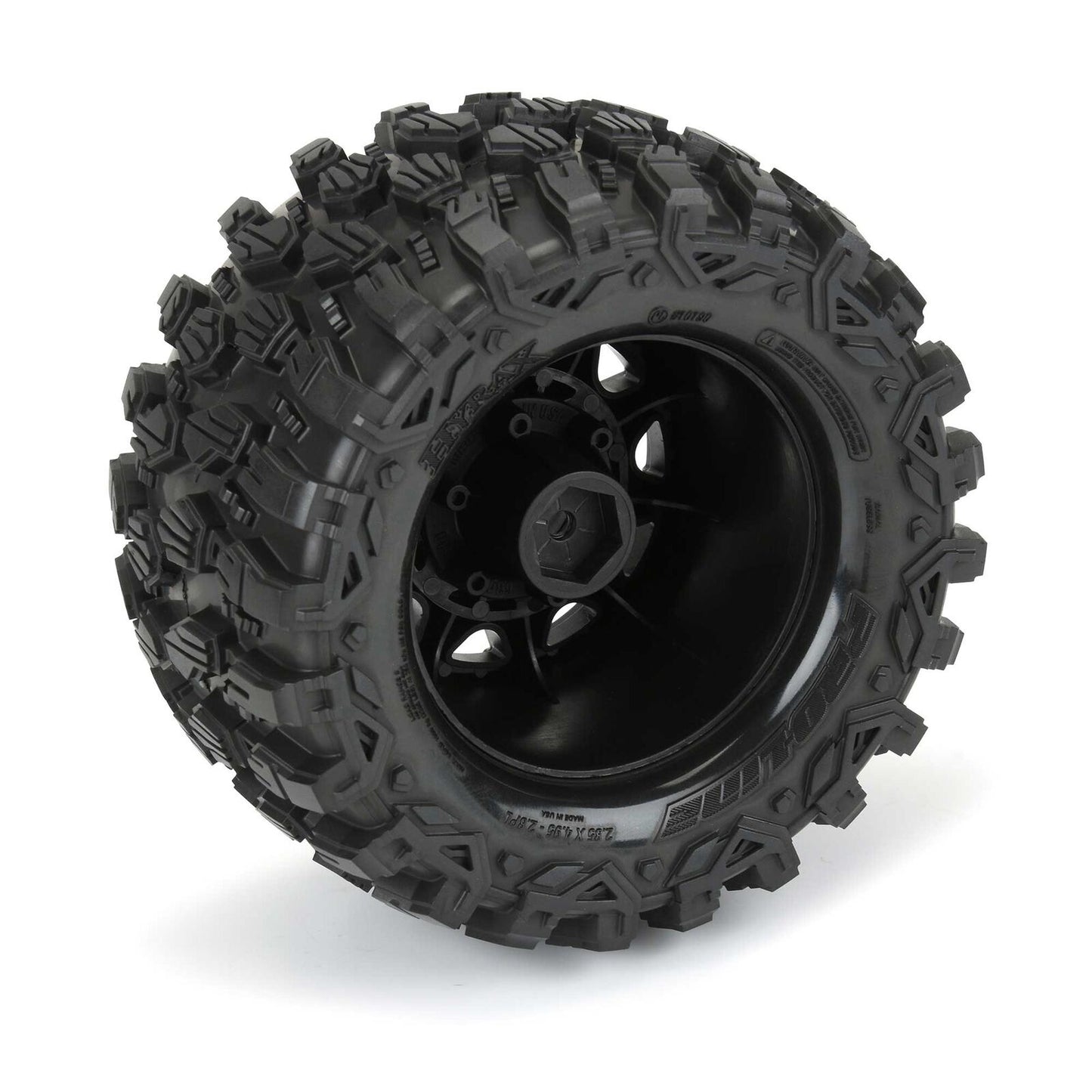Pro-Line 10190-10 1/10 Hyrax Front/Rear 2.8" MT Tires Mounted 12mm Blk Raid (2)
