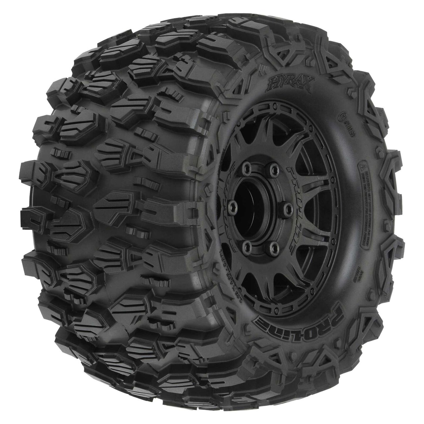 Pro-Line 10190-10 1/10 Hyrax Front/Rear 2.8" MT Tires Mounted 12mm Blk Raid (2)