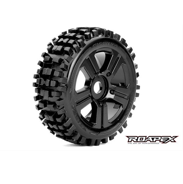 ROPR5002-B Rhythm 1/8 Buggy Tires, 17mm Hex (1 pair)