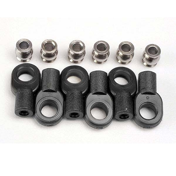 Traxxas 2742x Rod ends, long (6)/ hollow ball connectors (6)