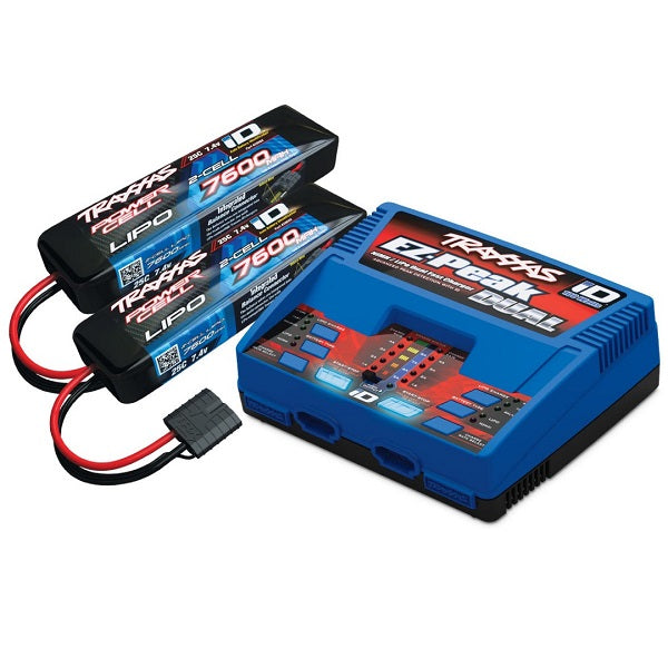 EZ-Peak Dual 2S Completer Pack with 2x 7600mAh LiPo TRA2991