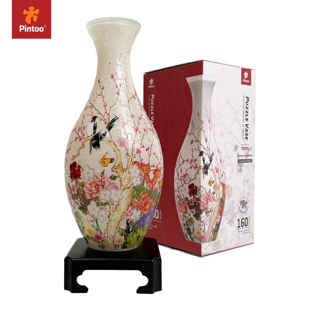 Flowers and Birds - Puzzle Vase