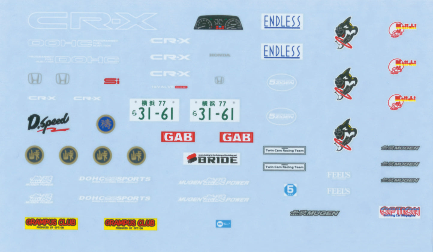 1/24 Honda Cyber CR-X SI (w/Carbon Bonnet Decal)