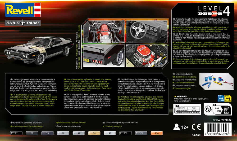 1:24 Fast & Furious - Dominic's 1971 Plymouth GTX