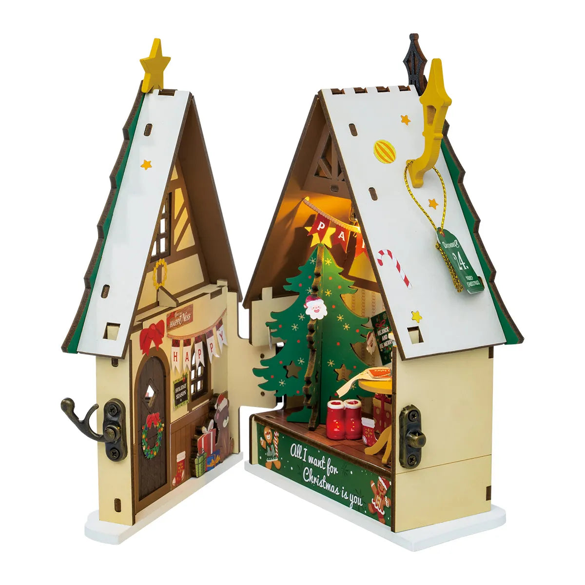 Twinkling Christmas House - DIY Miniature House Kit